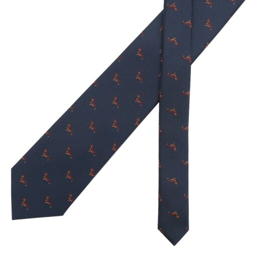 Burgundy Champagne Glass Emoji Embroidered Tie