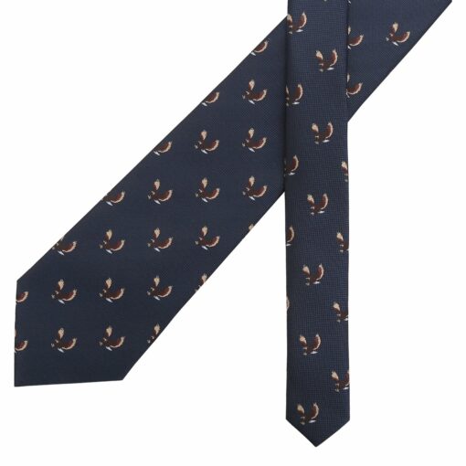 Burgundy Champagne Glass Emoji Embroidered Tie