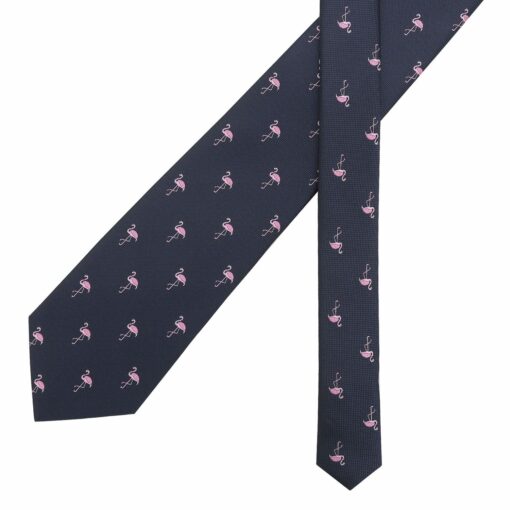 Burgundy Champagne Glass Emoji Embroidered Tie