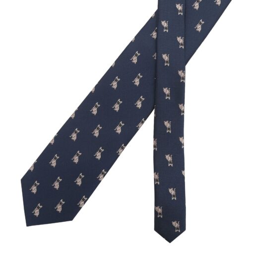 Burgundy Champagne Glass Emoji Embroidered Tie