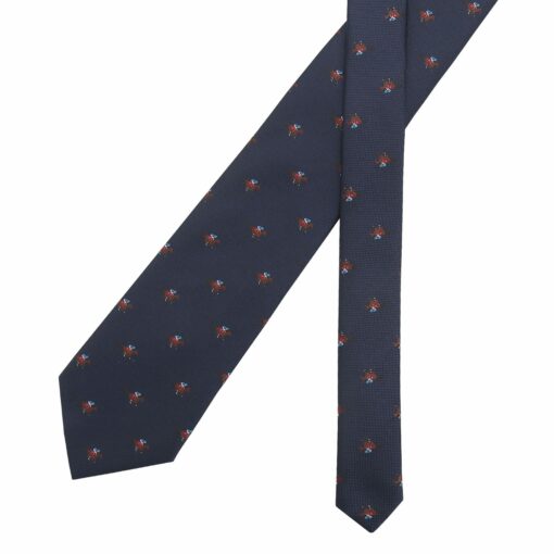 Burgundy Champagne Glass Emoji Embroidered Tie