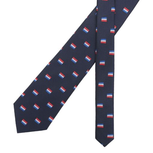 Burgundy Champagne Glass Emoji Embroidered Tie