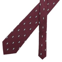 Burgundy Champagne Glass Emoji Embroidered Tie