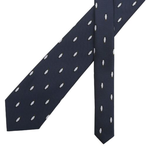 Burgundy Champagne Glass Emoji Embroidered Tie