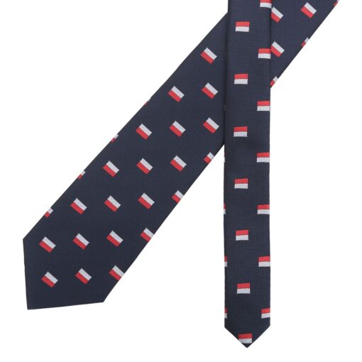 Burgundy Champagne Glass Emoji Embroidered Tie