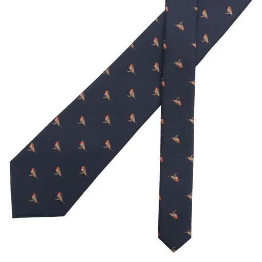 Burgundy Champagne Glass Emoji Embroidered Tie
