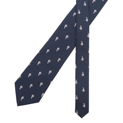 Burgundy Champagne Glass Emoji Embroidered Tie