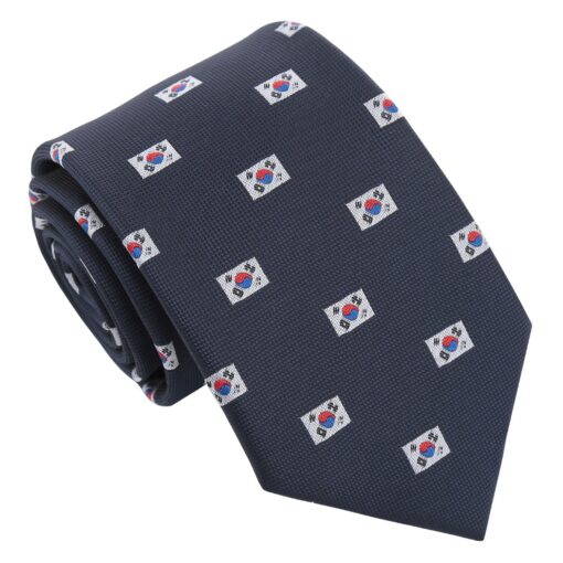 Burgundy Champagne Glass Emoji Embroidered Tie
