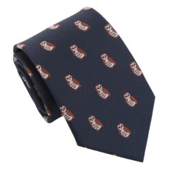 Burgundy Champagne Glass Emoji Embroidered Tie
