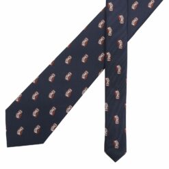 Burgundy Champagne Glass Emoji Embroidered Tie