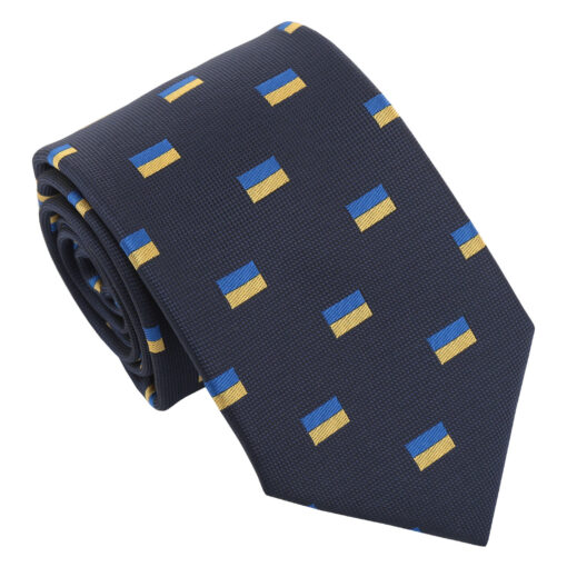 Ukrainian Flag Embroidered Tie