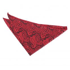 Black & Red Paisley Skinny Tie