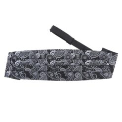 Black Paisley Bohemian Cummerbund