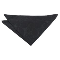 Black Paisley Bohemian Pocket Square