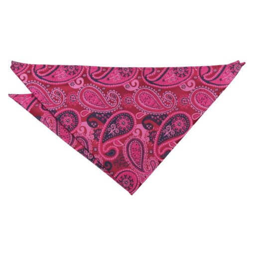 Hot Pink & Teal Paisley Bohemian Pocket Square