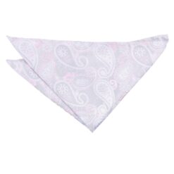Silver & Pink Paisley Bohemian Tie