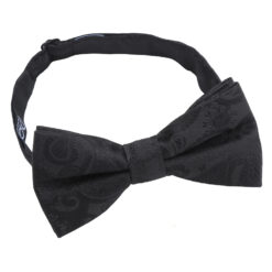 Black Paisley Bohemian Pre-Tied Bow Tie