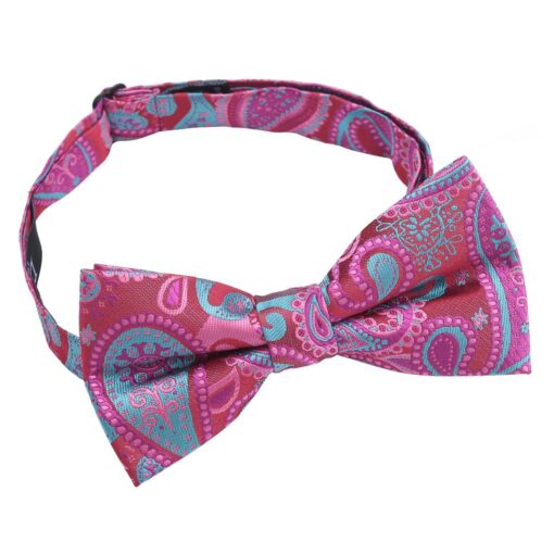 Pink & Turquoise Paisley Bohemian Tie 5pc Gift Box Set
