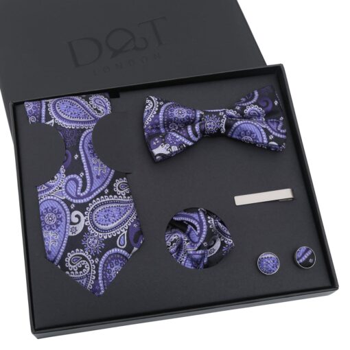 Apricot Paisley Bohemian Tie 5pc Gift Box Set