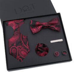 Apricot Paisley Bohemian Tie 5pc Gift Box Set