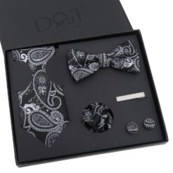 Apricot Paisley Bohemian Tie 5pc Gift Box Set