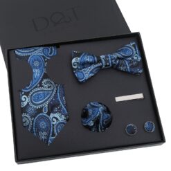 Apricot Paisley Bohemian Tie 5pc Gift Box Set