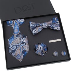 Apricot Paisley Bohemian Tie 5pc Gift Box Set