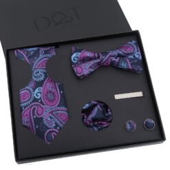 Apricot Paisley Bohemian Tie 5pc Gift Box Set