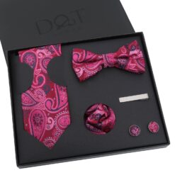 Apricot Paisley Bohemian Tie 5pc Gift Box Set