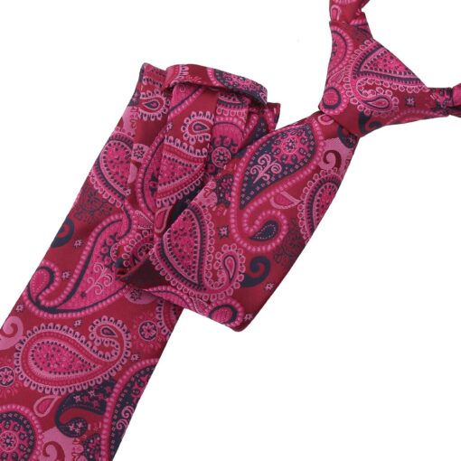 Hot Pink & Teal Paisley Bohemian Tie