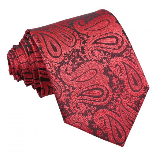 Black & Red Paisley Classic Tie