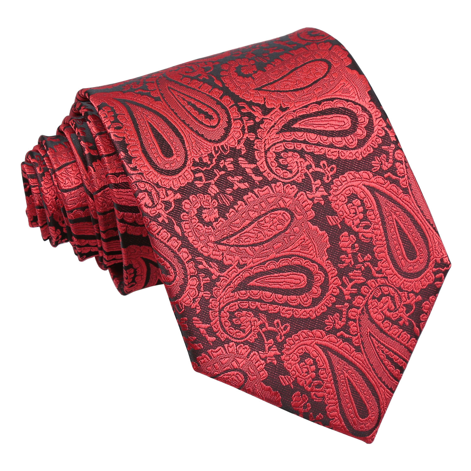 Black & Red Paisley Classic Tie – James Alexander