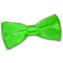 Apple Green Satin Pre-Tied Thistle Bow Tie