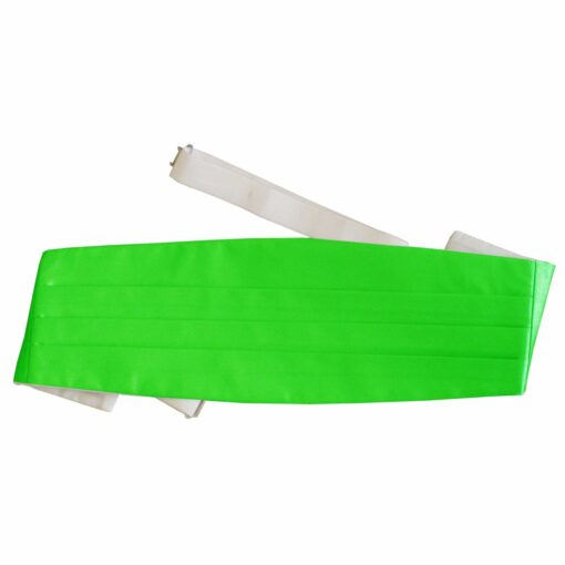 Apple Green Satin Cummerbund