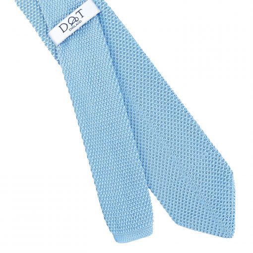 Baby Blue Knitted Slim Tie