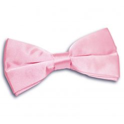 Baby Pink Satin Pre-Tied Bow Tie