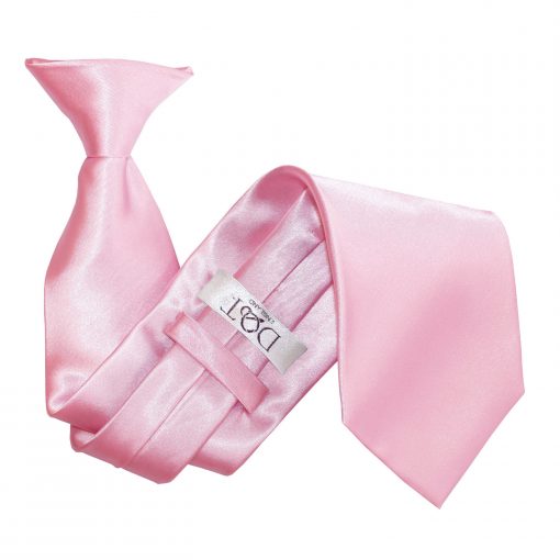 Baby Pink Satin Clip On Tie