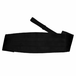 Black Plain Satin Cummerbund