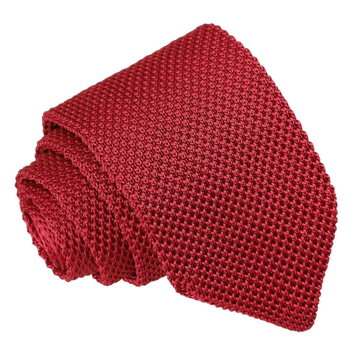 Burgundy Knitted Slim Tie Burgundy Knitted Slim Tie