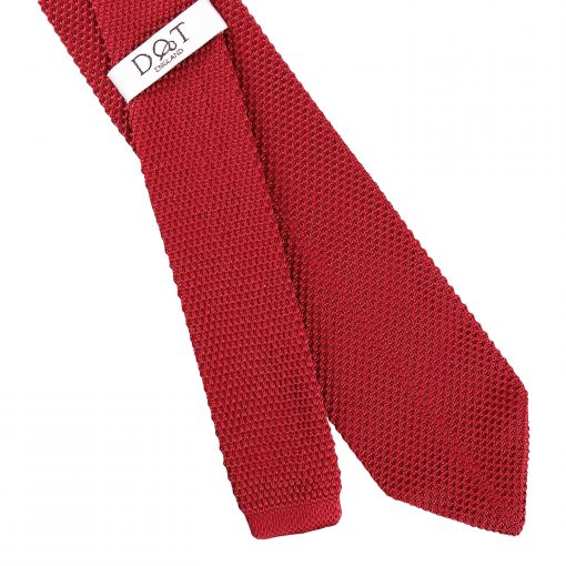 Burgundy Knitted Slim Tie