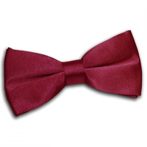 Burgundy Satin Pre-Tied Bow Tie