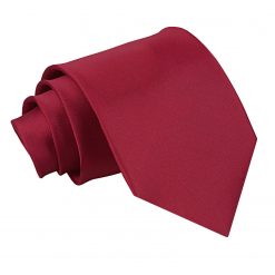 Burgundy Satin Classic Tie