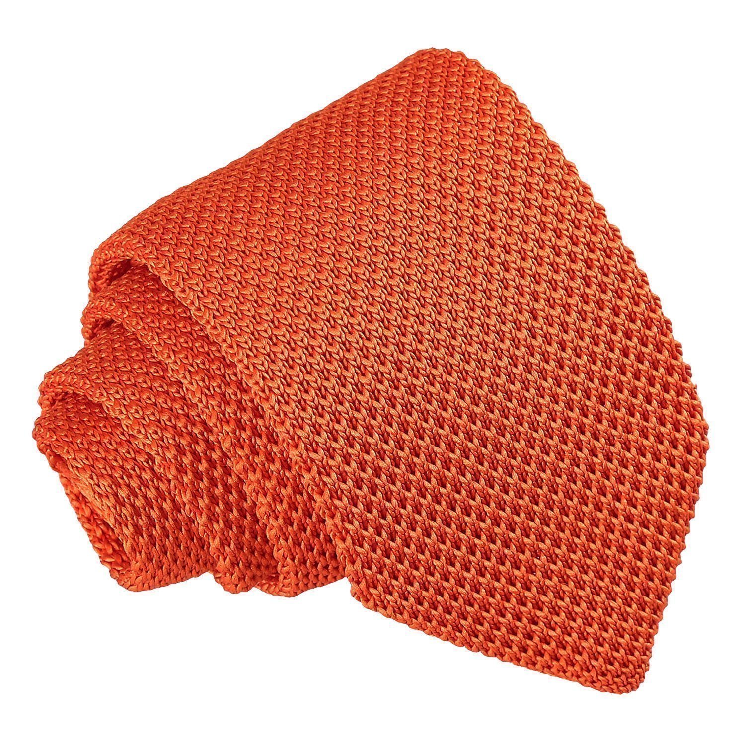 Burnt Orange Knitted Slim Tie Burnt Orange Knitted Slim Tie