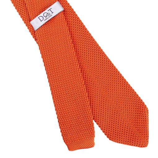 Burnt Orange Knitted Slim Tie