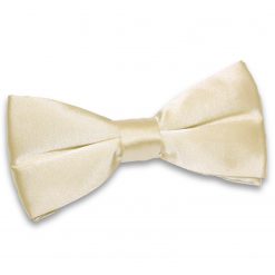 Champagne Satin Pre-Tied Thistle Bow Tie