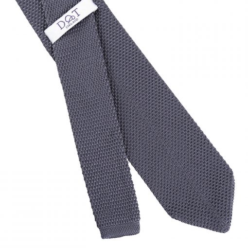 Charcoal Knitted Slim Tie