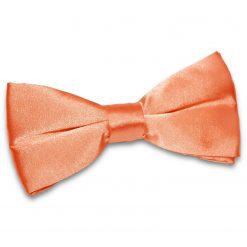 Coral Satin Pre-Tied Thistle Bow Tie