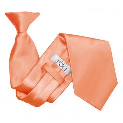 Coral Satin Clip On Tie