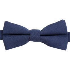 Classic Blue Plain Cotton Pre-Tied Bow Tie
