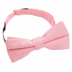 Powder Pink Plain Cotton Pre-Tied Bow Tie